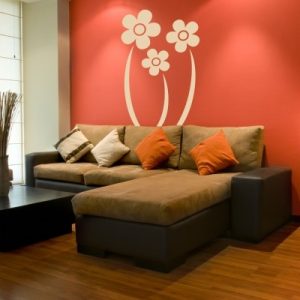 Stenska nalepka Tri rože