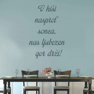 Stenska nalepka V hiši nasprot sonca