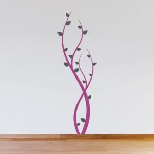 Stenska nalepka Veja z listi 2