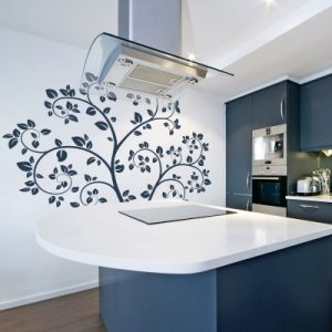 Stenska nalepka Zavito drevo